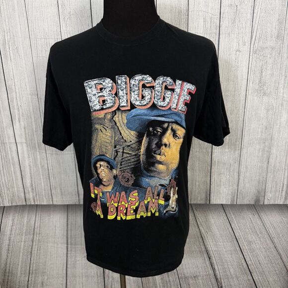 The Notorious BIG Men's XL Black Biggie Smalls T-Shirt Retro Hip Hop Rap 90s - Picture 1 of 5